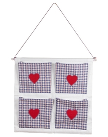Turquaz Amish Blue Square Hanging Pockets